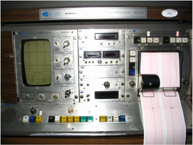 Vintage Del Mar Avionics 660-B Holter system with tape decks, monitor and paper recorder